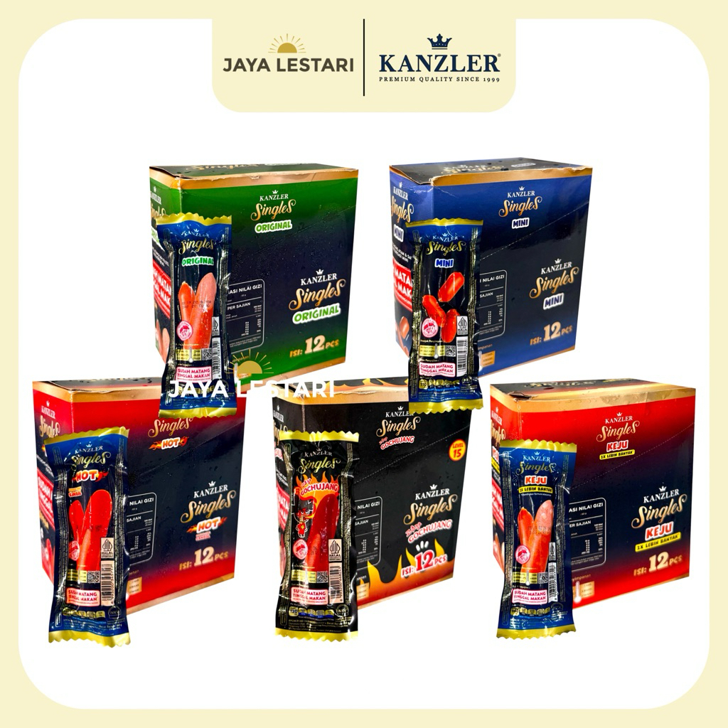 

(Box) Kanzler Singles Sosis Box (Isi 12 Pcs/Box) (Frozen Food - Khusus Instan)