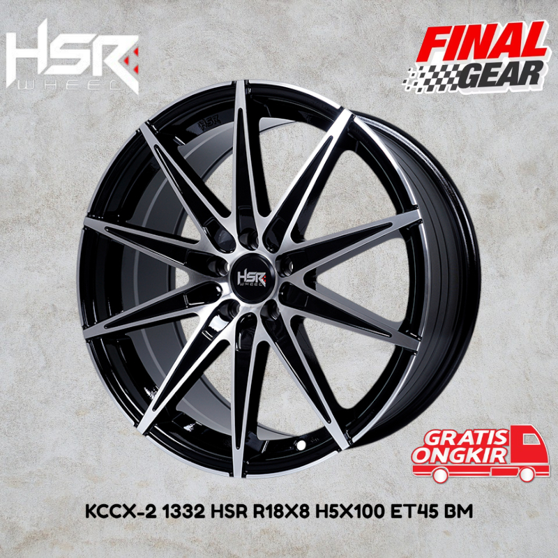 velg hsr wheel r18 pcd 5x100 lebar 8 et 45/velg racing hsr kccx r18 untuk yaris croos avanza new dll