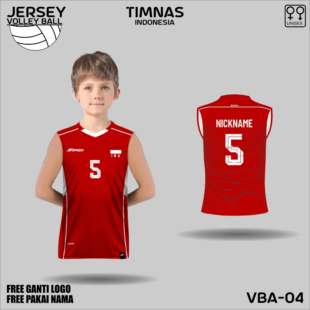 Singlet anak Jersey volly kaos volley ball baju olahraga voli