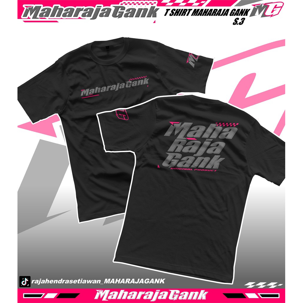 T-Shirt MAHARAJA GANK S3 | Maharaja Gank | Kaos Racing | Kaos Herex | Baju Balap