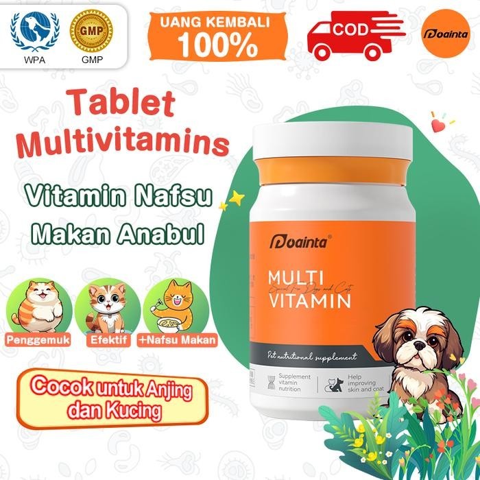 Whiskas - Vitamin Bulu Kucing Anti Bulu Lebat Rontok Kucing Kalsium Kucing Anjing Suplemen Kalsium