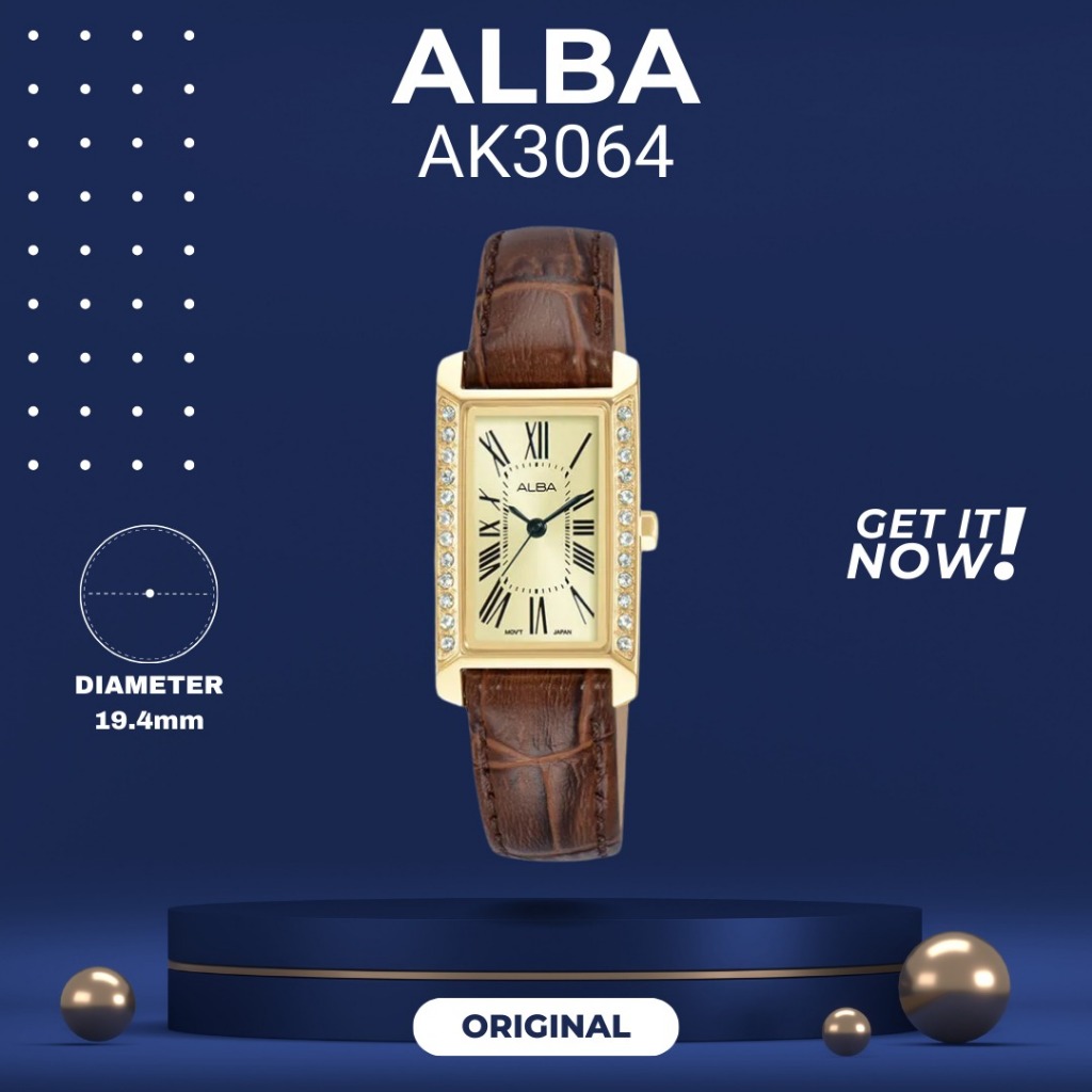 ALBA AK3064 ORIGINAL JAM TANGAN CEWEK ARLOJI CEWEK FASHION