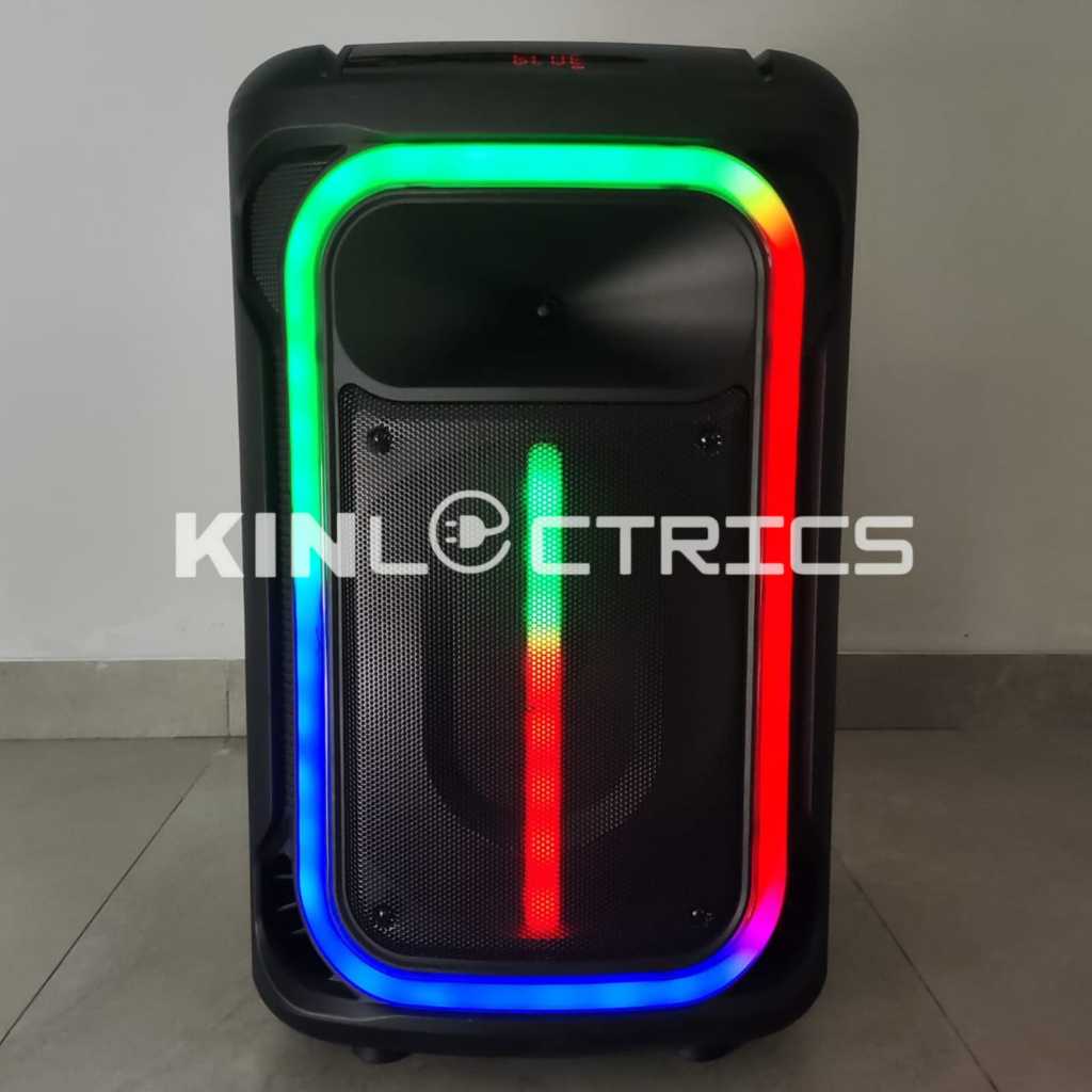 KINLECTRICS Speaker Portable Bluetooth SUPER BASS 12 Inch Speaker Aktif Troli 12 Inch Speaker Meetin