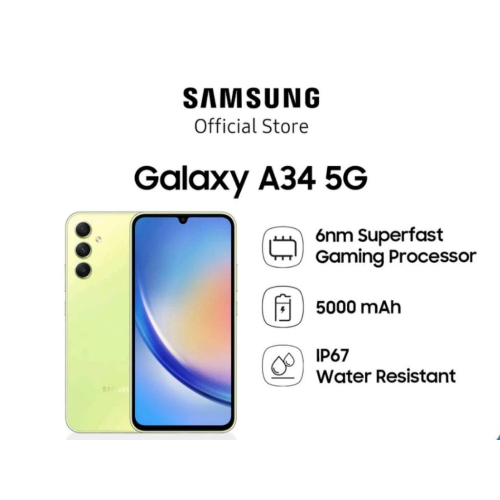 HP SAMSUNG GALAXY A34 5G 8/256 5G 8/256 GB - SAMSUNG A34 RAM 8GB ROM 256GB RESMI