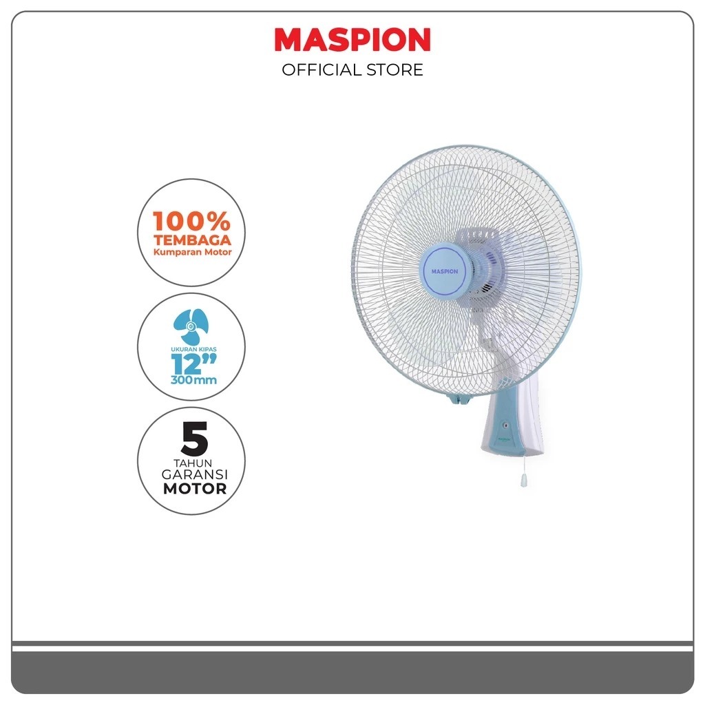 Maspion Wall Fan Kipas Angin Dinding 12 Inch MWF-1200