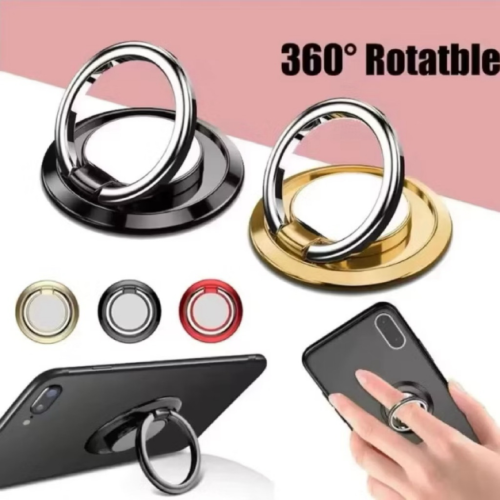 [ Magnetic ] Ring Holder HP Stand Bulat 360 Derajat Macaron - Ring Cincin Bulat Magnetic Phone Holde