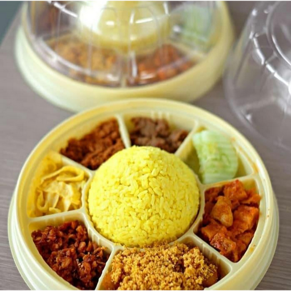 Mika Tumpeng Mini Sekat Dapur Solo / Mika Tumpeng Mini CT20 Sekat 8 Sekat 7  Mika Kue Tart Sekat Mik