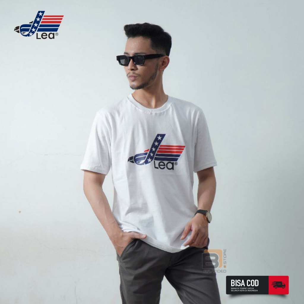 Kaos Pria Branded Lea Premium High Quality Tshirt Pria Kualitas Original Unisex M L XL XXL