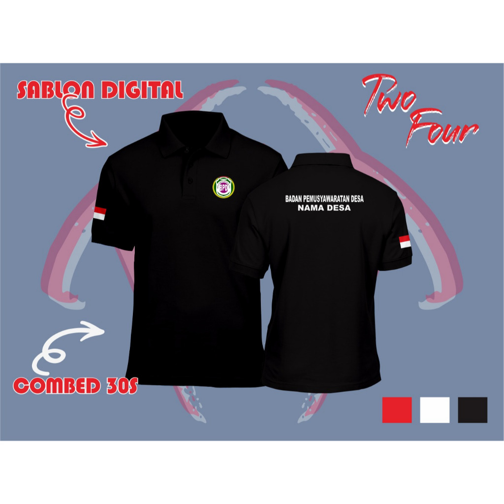 POLO PENDEK BPD BADAN PERMUSYAWARATAN DESA - KAOS PENDEK BPD BADAN PERMUSYAWARATAN DESA - BAJU KERAH