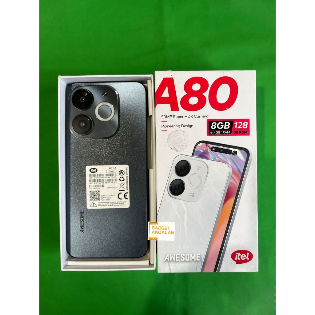 Itel A80 4/128GB Second fullset garansi