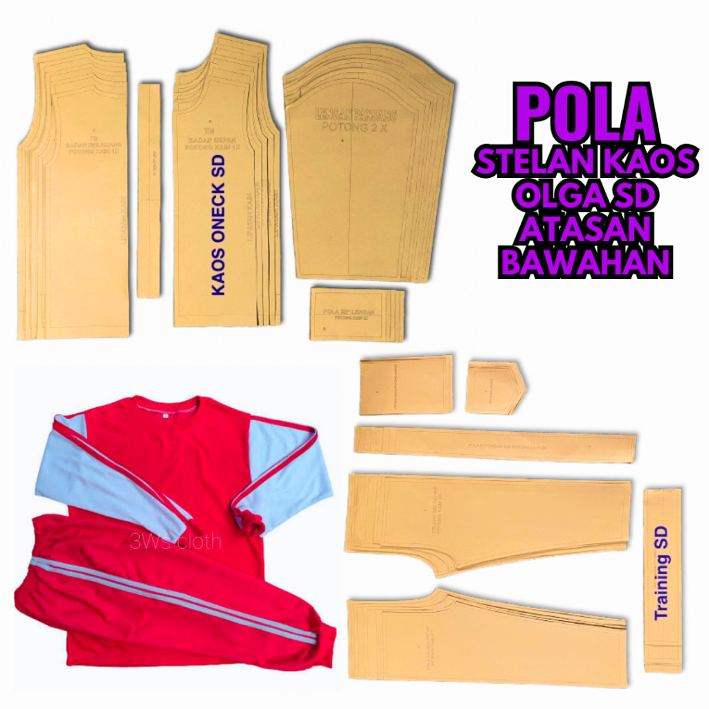POLA SERAGAM KAOS OLAHRAGA SD STELAN