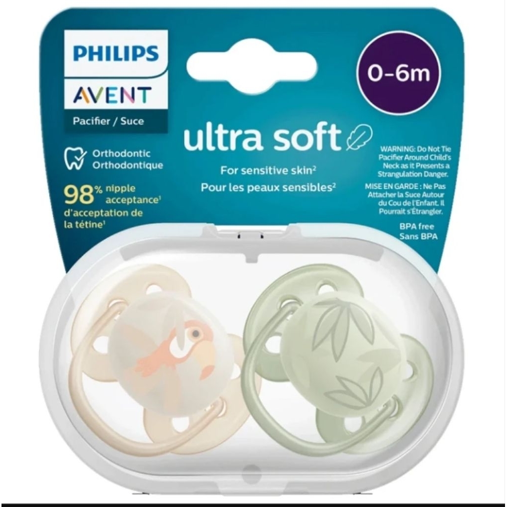 Philips Avent Ultra Soft Empeng SCF091/07 - Philips Empeng usia 0-6bulan isi 2