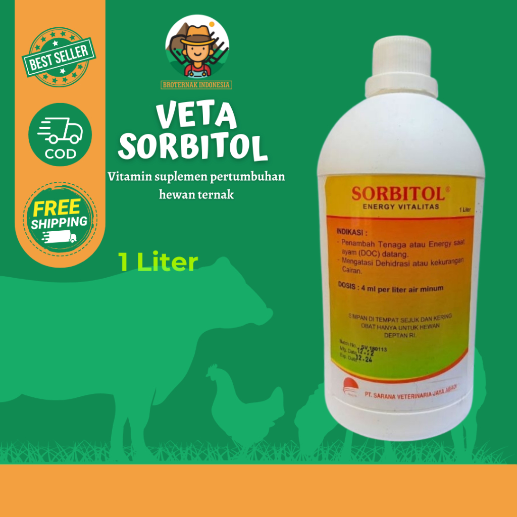Veta Sorbitol - CETAVIT SORBI 1 L - Suplemen Recovery Energy Instant Ternak