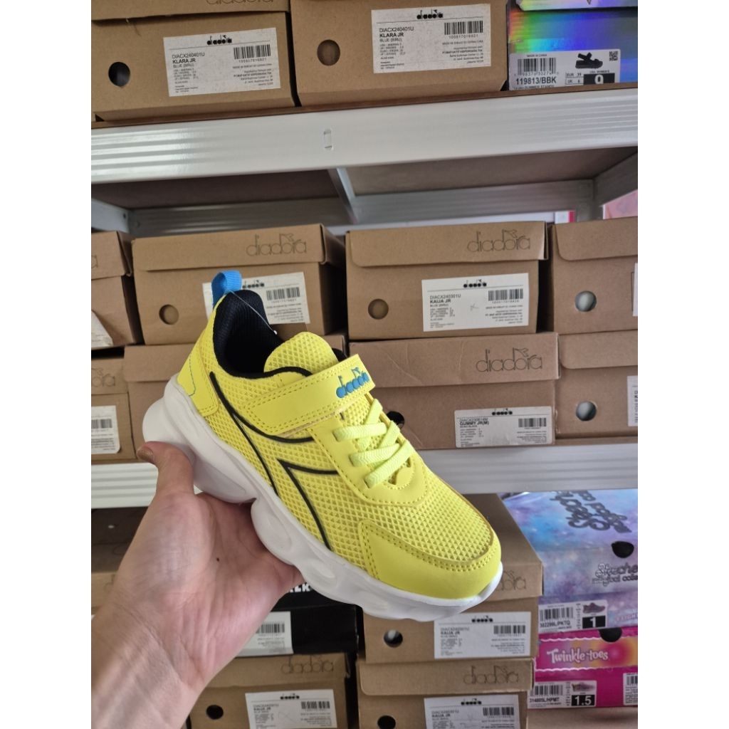 Diadora Nadeem Jr Yellow Sepatu Sneakers Anak Laki-Laki |Boys's Kids Shoes Diadora Original