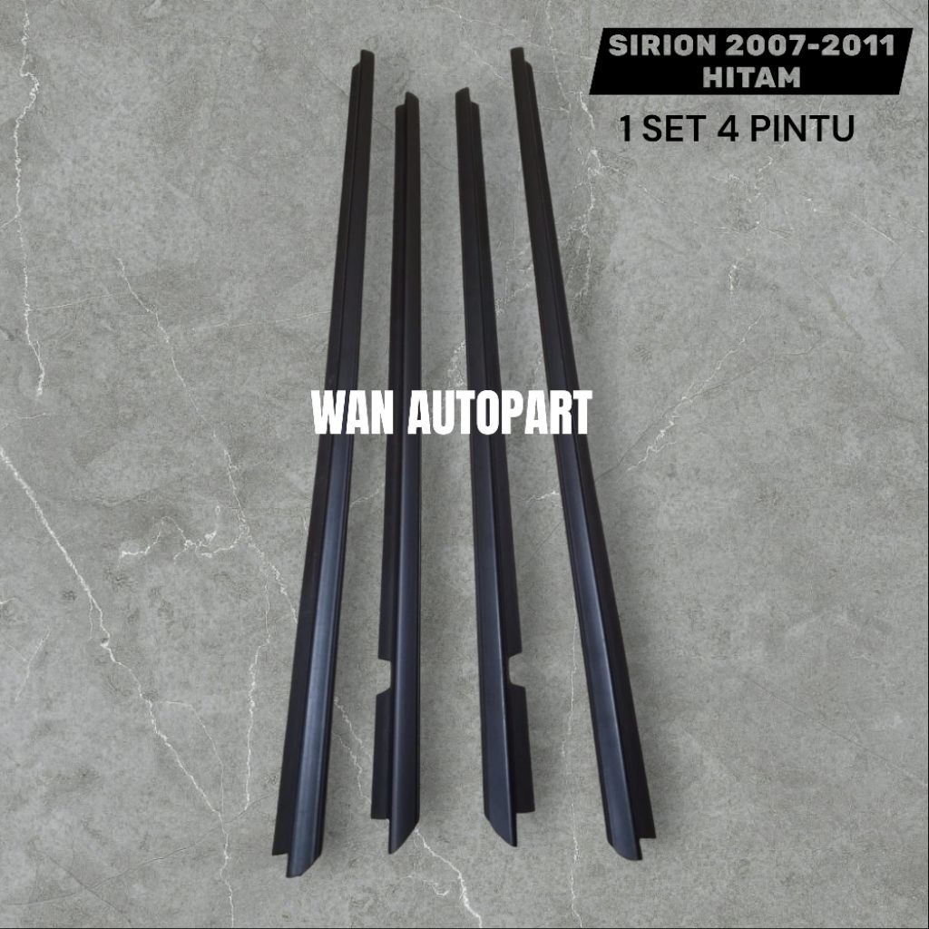 WEATHER STRIP KARET KACA PINTU PELIPIT LUAR MOBIL SIRION 2007-2011 HITAM