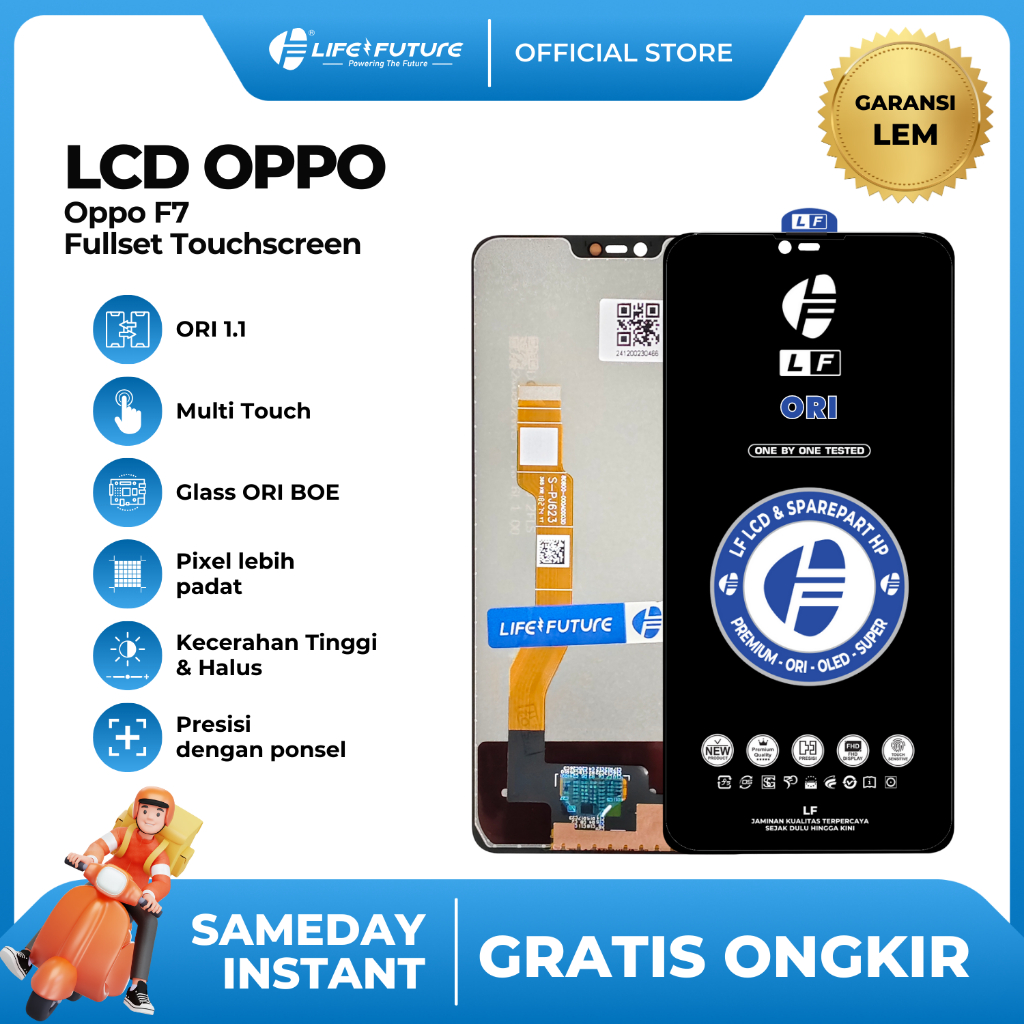 LF - (GARANSI LEM) LCD Oppo F7 Fullset Touchscreen