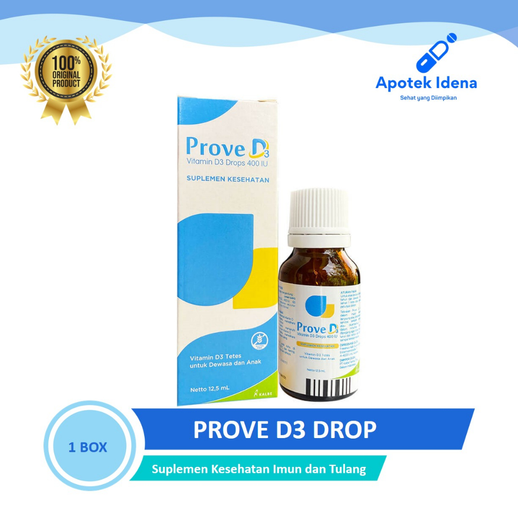 PROVE D3 400 IU DROP suplemen D3 untuk anak 12,5 ml Vitamin Gigi Tulang
