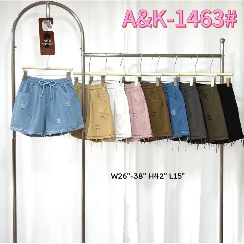 A&K FASHION (1463) - RIPPED SHORT PANTS / CELANA PENDEK SOBEK