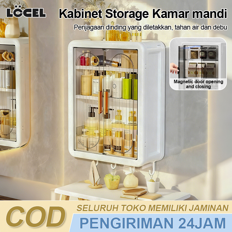 Rak Dinding Tempel Minimalis Rak Kamar Mandi Tempel Aesthetic Rak Bumbu Dapur Dinding Plastik Dapur 