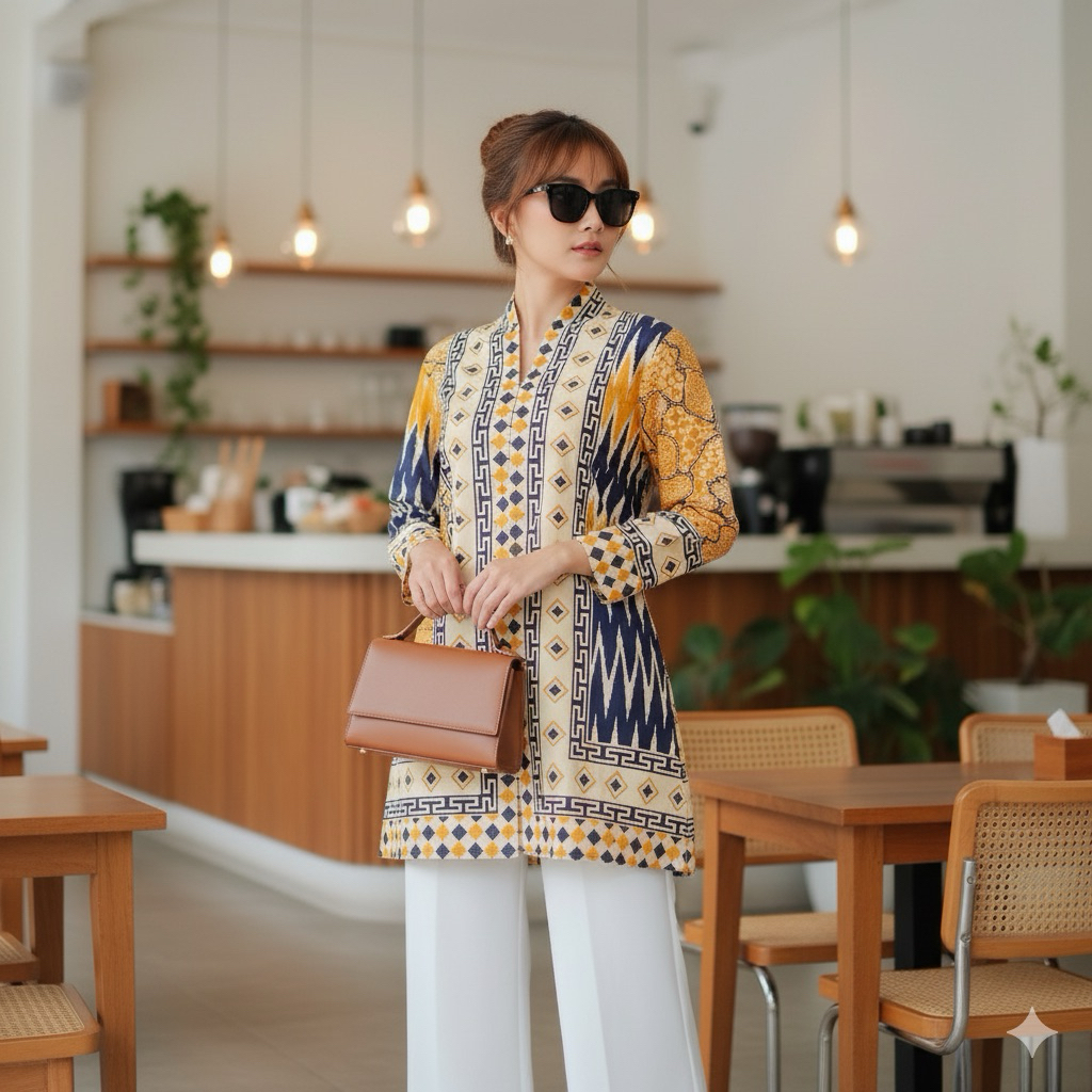 Dress ramadhan Tunik Shanaya lapis furing full tricot premium katun elegan XS S M L XL XXL JUMBO Sma