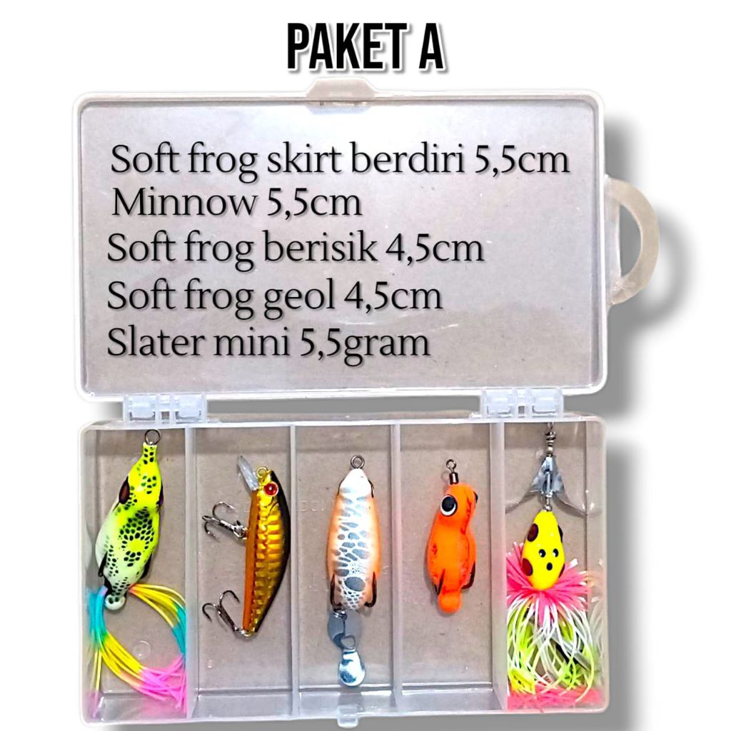 PAKET LENGKAP UMPAN CASTING +BOX UMPAN