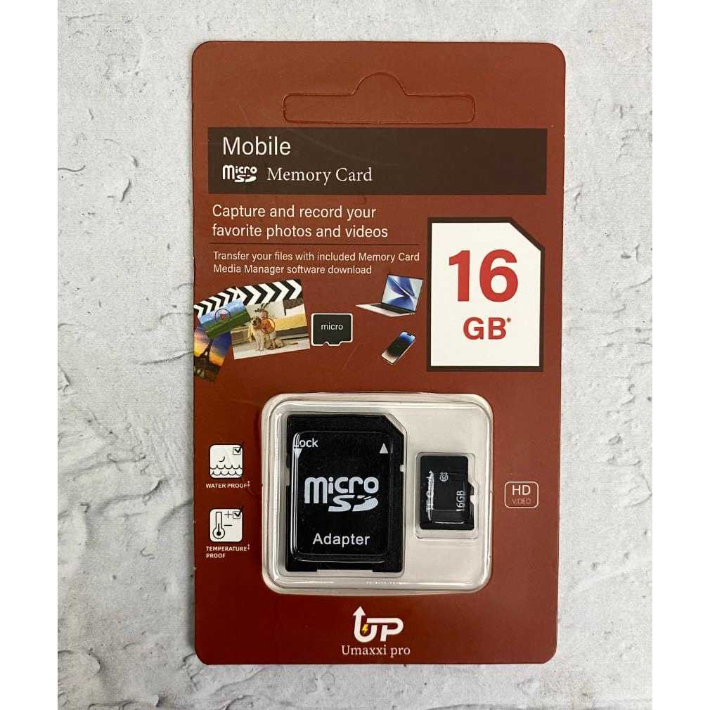 UMMAXI PRO Micro SD 16 GB With Adapter || Memori Card Hp 16gb || Memori Hp 16gb Umaxxi Pro || Micro 