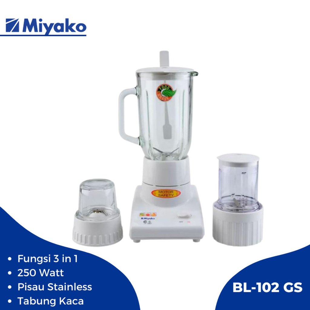Blender Miyako BL-102 GS Kaca 1 Liter / Blender Miyako BL102GS Miyako Blender Gelas Kaca BL 102 GS