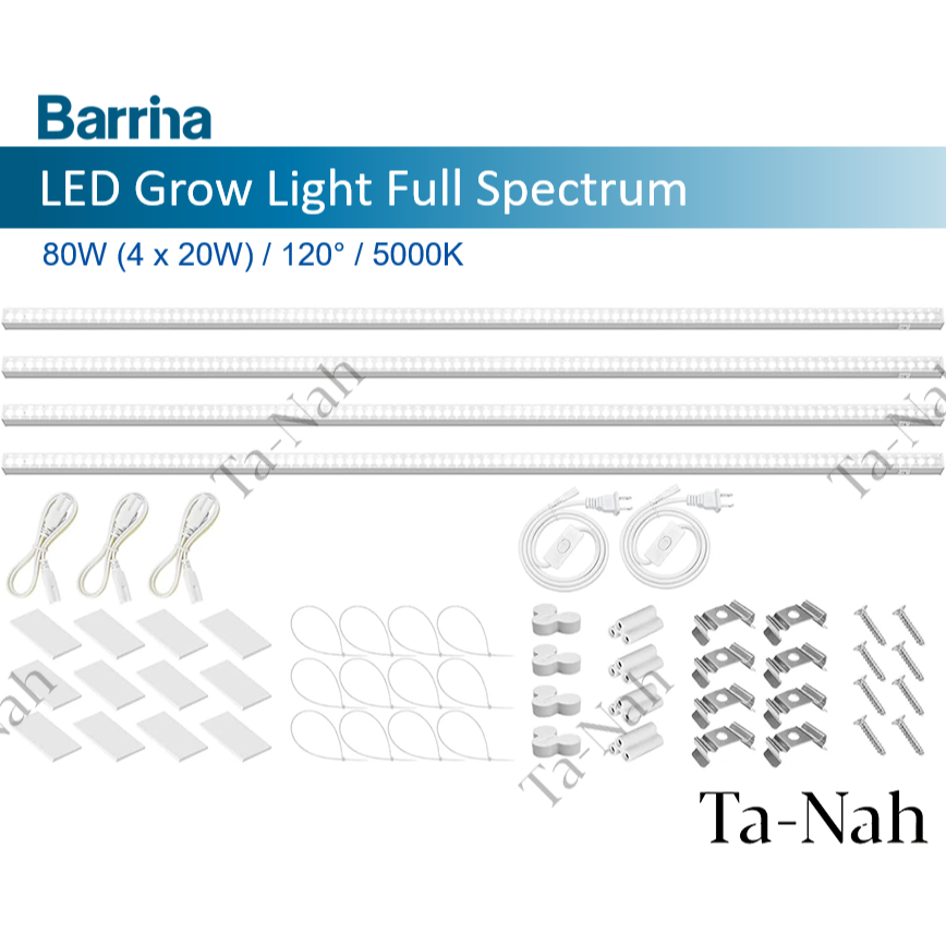 Barrina T5 Batten 20W 120cm 5000K 120°  LED Grow Light Full Spectrum