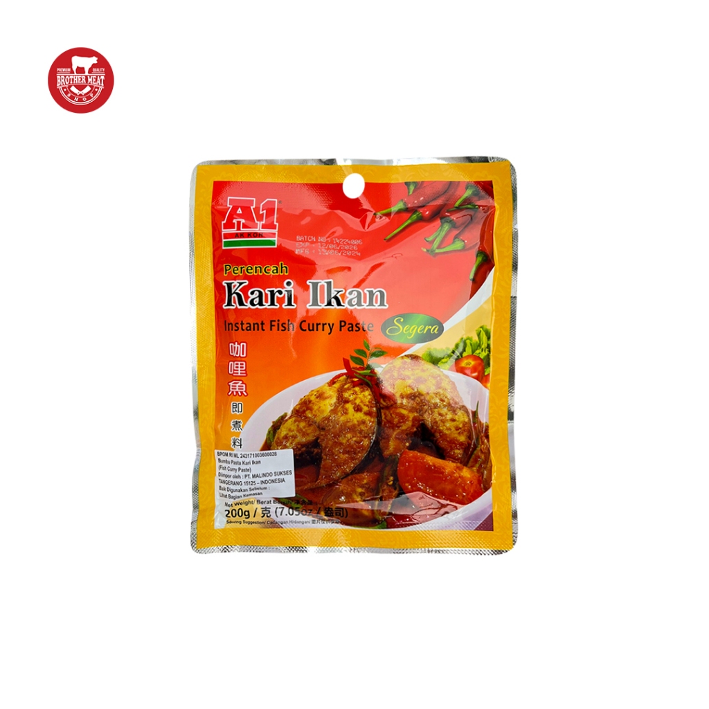 A1 Bumbu Kari Ikan Instan 200gr / Fish Curry Paste - Brothermeatshop