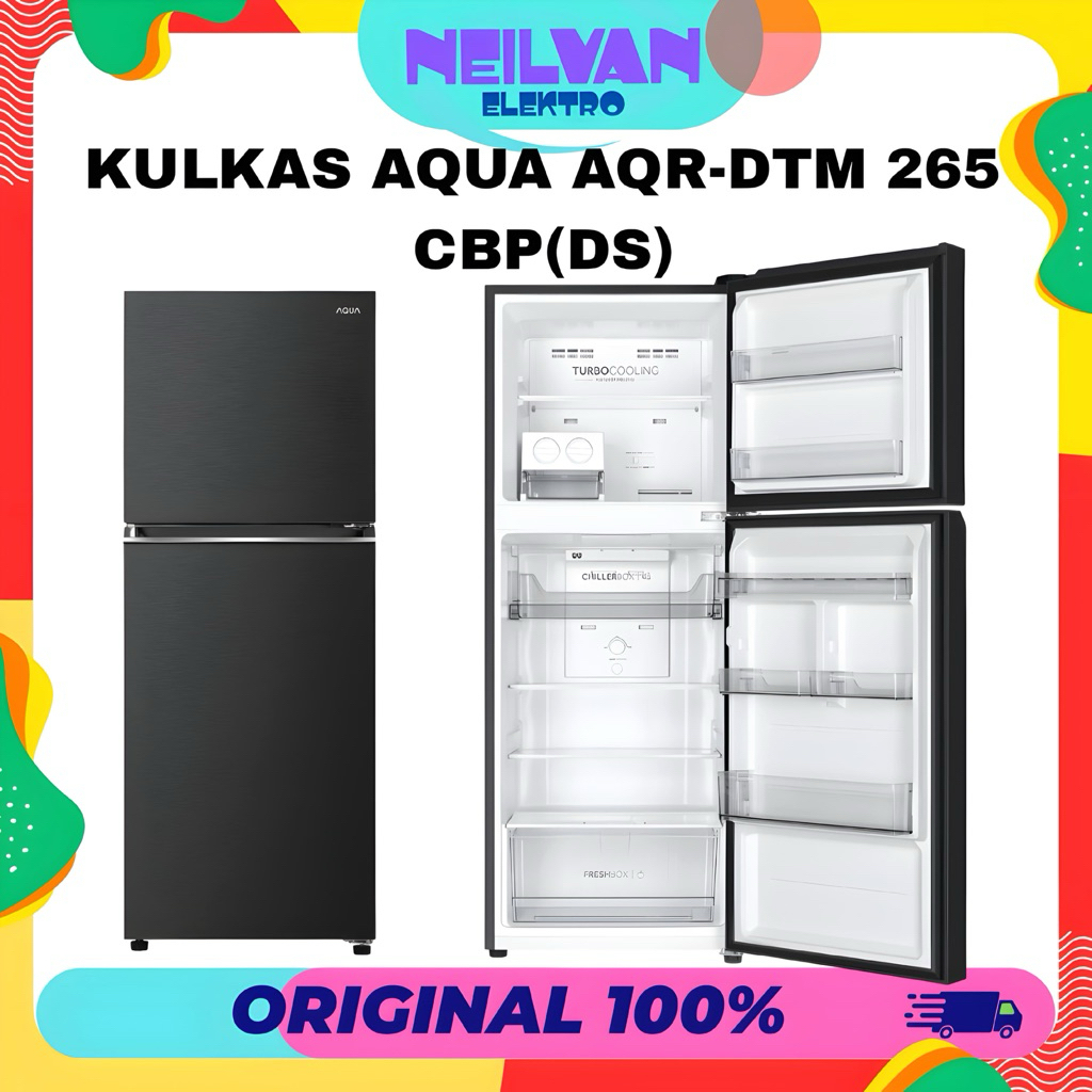 Kulkas aqua 2 pintu tanpa bunga es 265ds kulkas 2 pintu aqua dtm 265 cbp ds