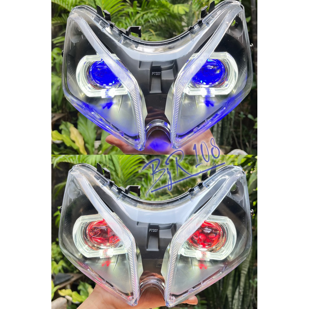 Reflektor lampu utama Honda vario 110 karbu lama cw set biled ala projie pnp 3,5 inch cahaya terang