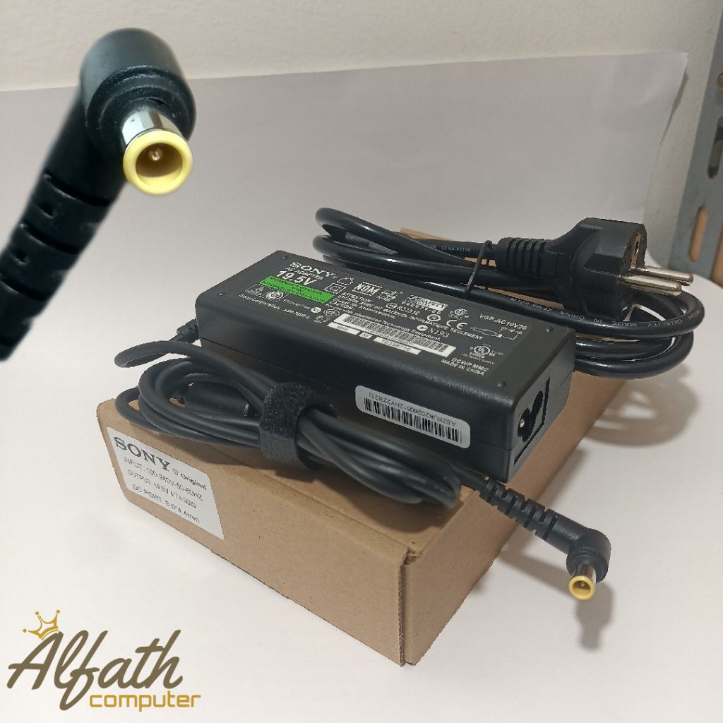 Adaptor MONITOR LED/LCD TV SONY BRAVIA 19, 22, 24, 32, 40, 42 Inc 19V 4.74A 90W Colokan Jarum