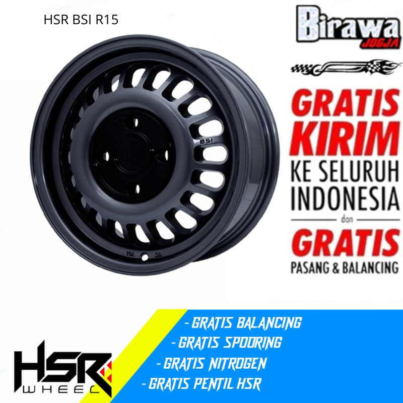 pelek model kaleng ring 15 pcd 4x114.3 cocok untuk Kijang Super LGX LSX, Panther, velg hsr bsi r15