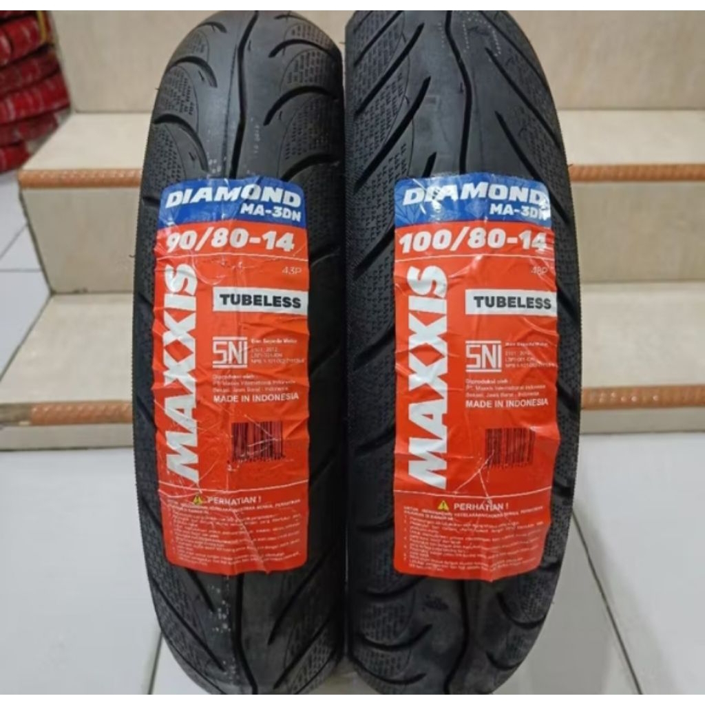 BAN LUAR TUBELESS 100/80 RING 14 MAXXIS DIAMOND