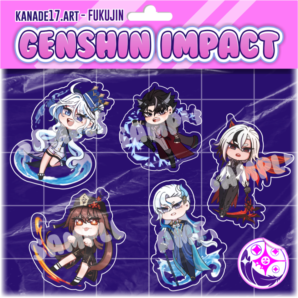 Genshin Impact Keychain & Sticker [ FANMERCH ]