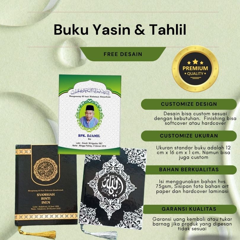 Cetak Buku Yasin & Tahlil dengan Nama