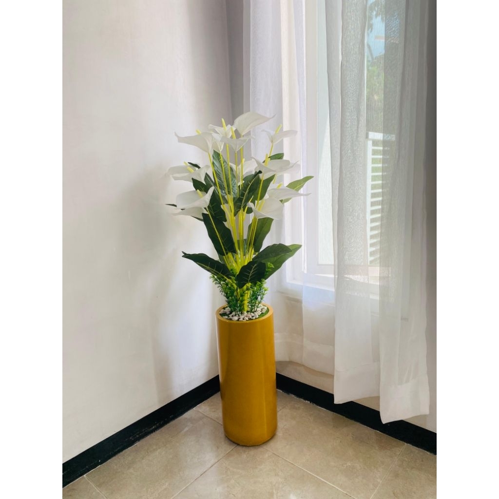bunga hias sudut anthurium Lily jumbo vas tinggi