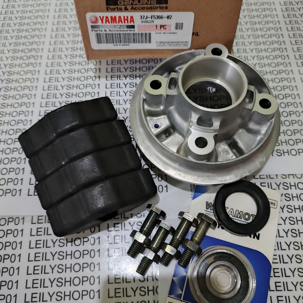 NAP GEAR YAMAHA GENUINE 37J-F5366-02/PANEL GIR BELAKANG/DUDUKAN GIGI TARIK+KARET TROMOL+BAUD YAMAHA 