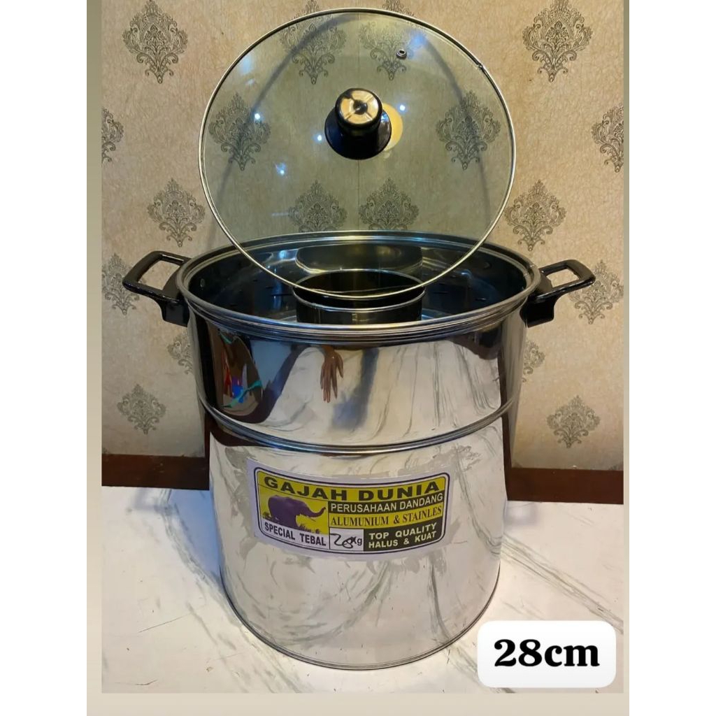Dandang bakso 28 cm dandang stainless steel