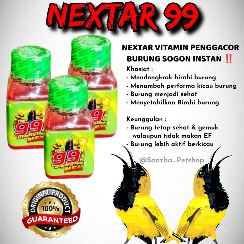 NEKTAR KOLIBRI /PAKAN BURUNG KOLIBRI SOGON /PENGGACOR INSTAN KOLIBRI DAN SOGON