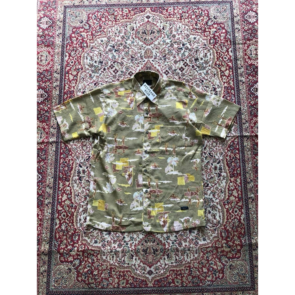 Kemeja Vaca resort hawaiian shirt Vintage pattern shirt Vintage hawaiian shirt HG581