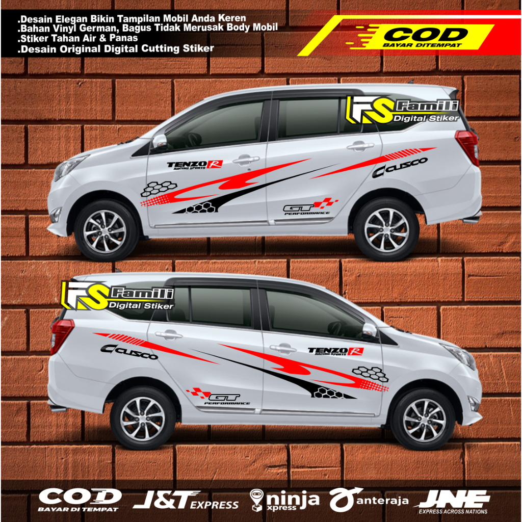STICKER CUTTING STIKER MOBIL DAIHATSU SIGRA TOYOTA CALYA CUTTING LIST MOBIL SIGRA CALYA KEREN