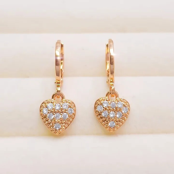 Anting Jepit Gantung Love Xuping