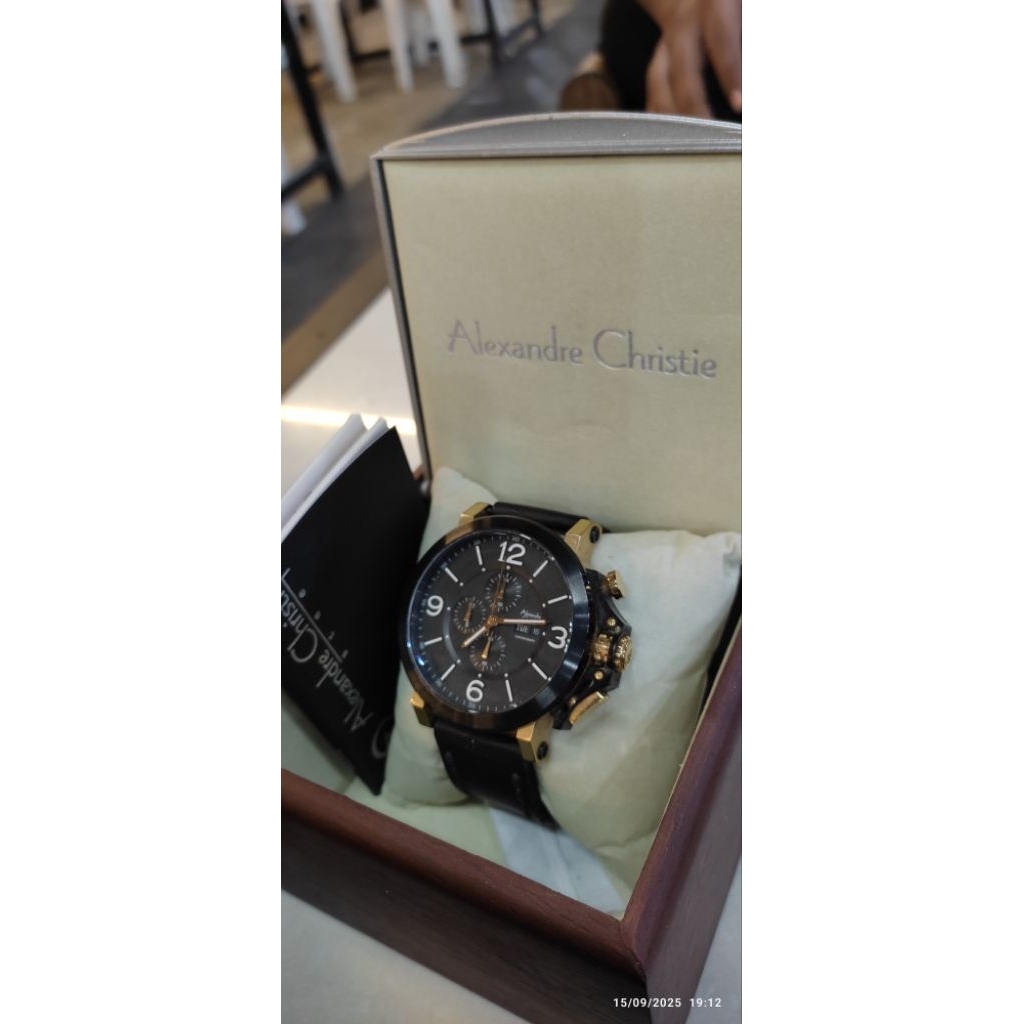 Jam Tangan Pria AC (Alexander Christie) 6821 Black Gold
