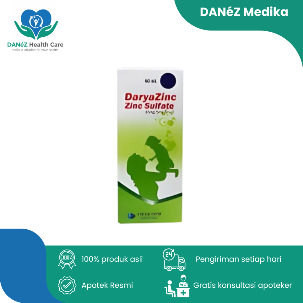 DARYAZINC 60ML SIRUP SUPLEMEN ZINC UNTUK DIARE DAN IMUNITAS ANAK