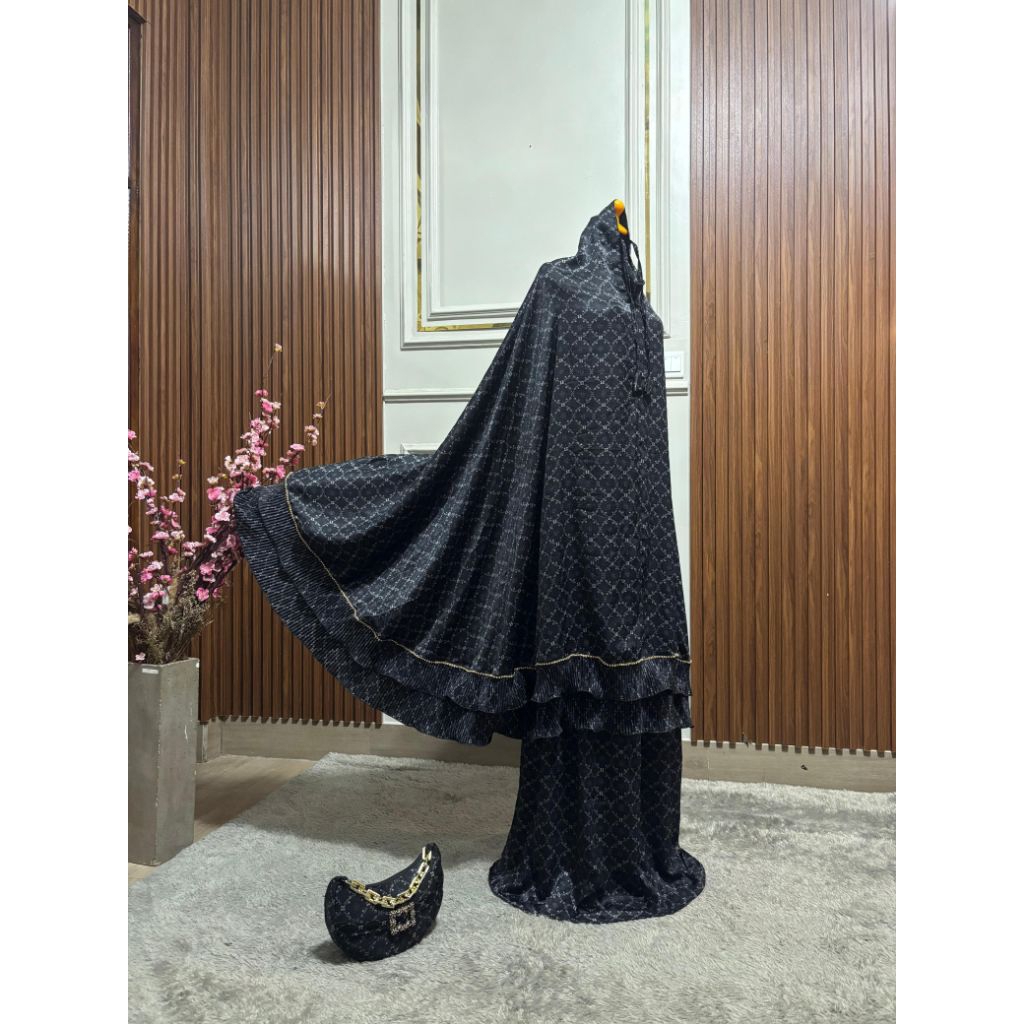 Mukena Hawwa Luxury Printing Laser Cut Silk By Hawwa_Mukena | Mukena Wanita Terbaru | Bisa COD