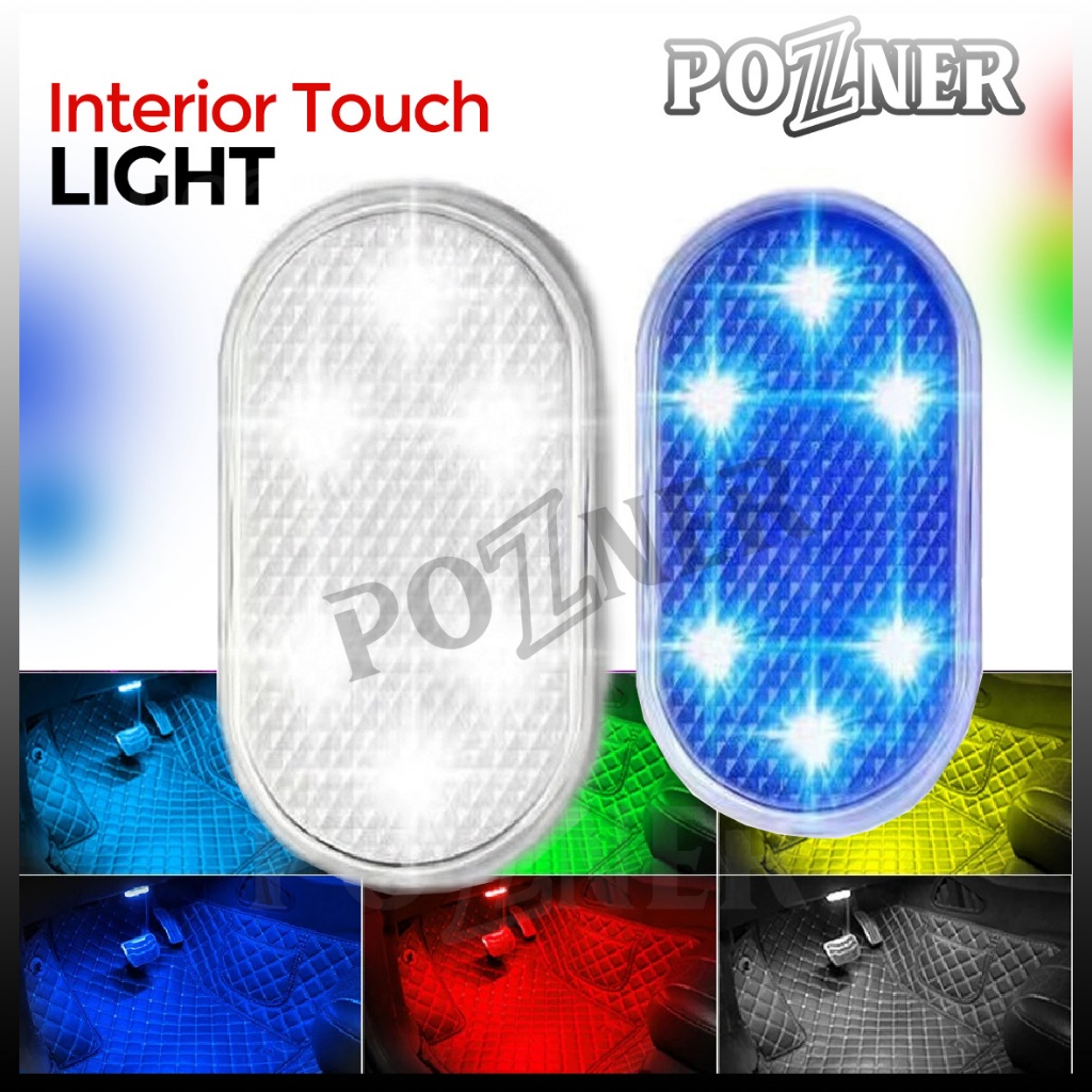 Lampu LED Sentuh Mobil Tanpa Kabel Lampu Plafon Mobil LED Lampu Kolong Mobil USB TANPA KABEL