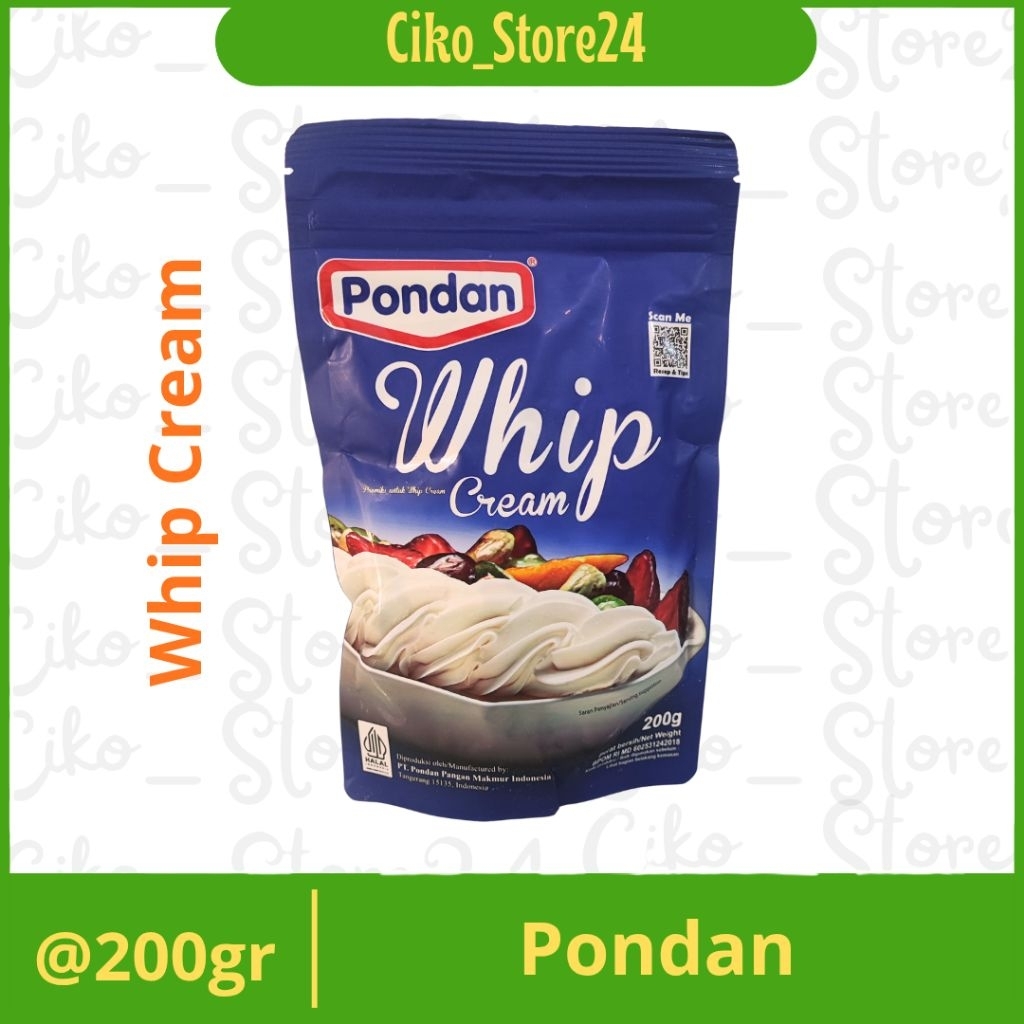 Pondan Whip Cream / Whip Cream 200 gr