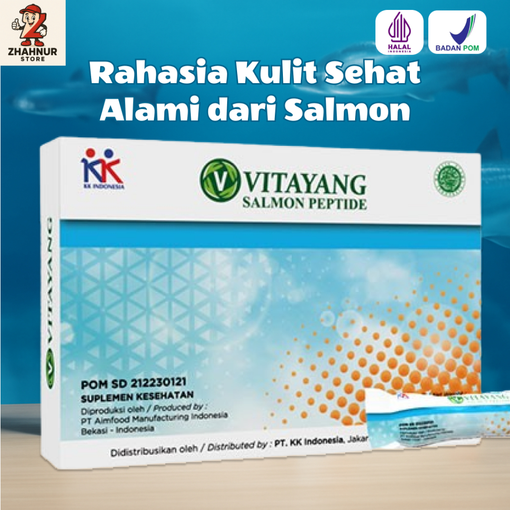 Vitayang Salmon Ovary Peptide SOP Suplemen Herbal Kolagen Kulit Sehat Original KK Indonesia BPOM