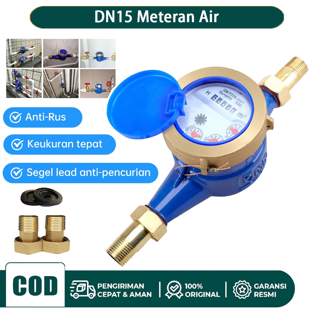 Catris - Meteran Air 1/2" Meteran Air Jarum PDAM SNI Body Besi / Meteran Air Bodi Besi / Meteran Air
